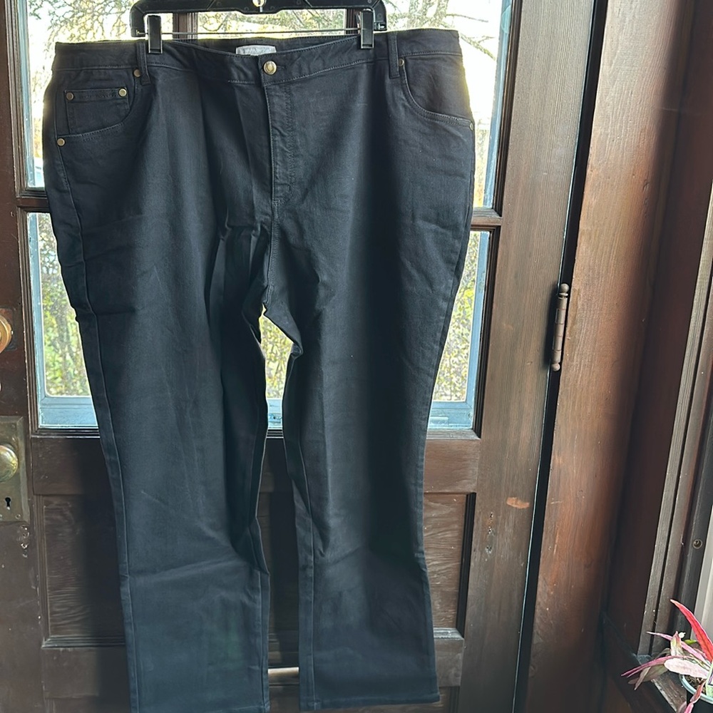 Woman Within 26W Women's Plus Size Straight-Leg Stretch Denim Jean - NEW